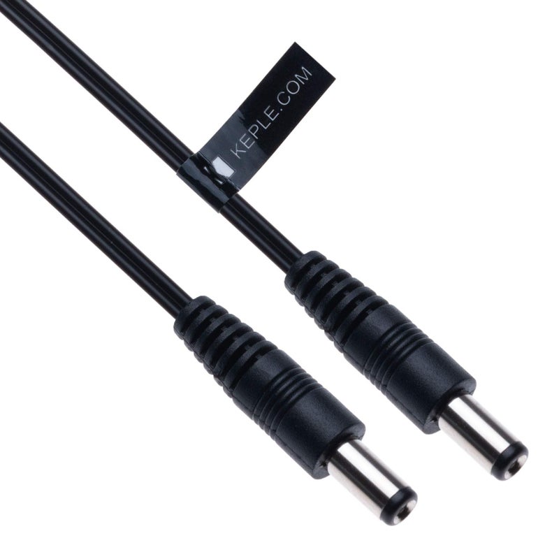 Keple DC Power Extension Cable with 2.5mm / 5.5mm Male to Male Jack 3m / 10ft Plug Connector CCTV Cord Adapter Compatible with CCTV Security Camera, IP Camera, DVR Standalone, LED Strip Monitors (Black) - Image 1